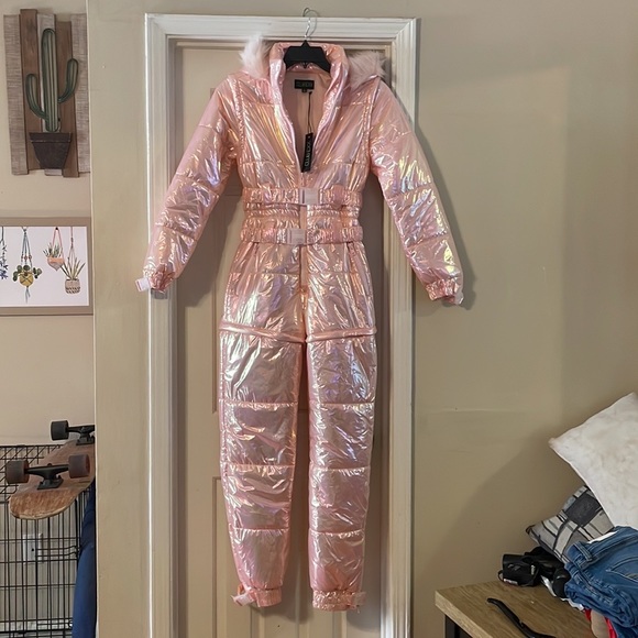 Dolls Kill Pants - Dolls Kill X Club Exx Sweet Aurora Beam Metallic Snowsuit NWT size small
